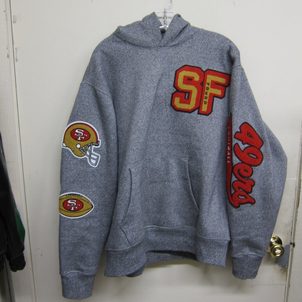 San Francisco 49er's Fanatics Men's XL Red/Gold/Gray Embriodered Hoodie